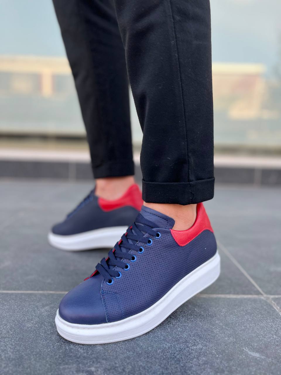 KB-DX3 Kuback Lacivert Deri Günlük Erkek Ayakkabı