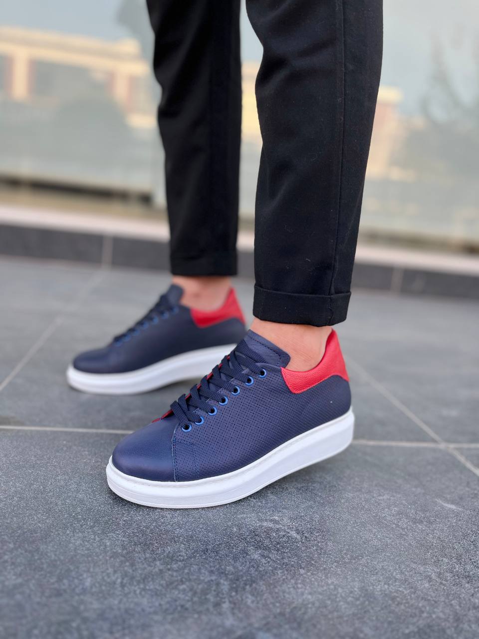 KB-DX3 Kuback Lacivert Deri Günlük Erkek Ayakkabı