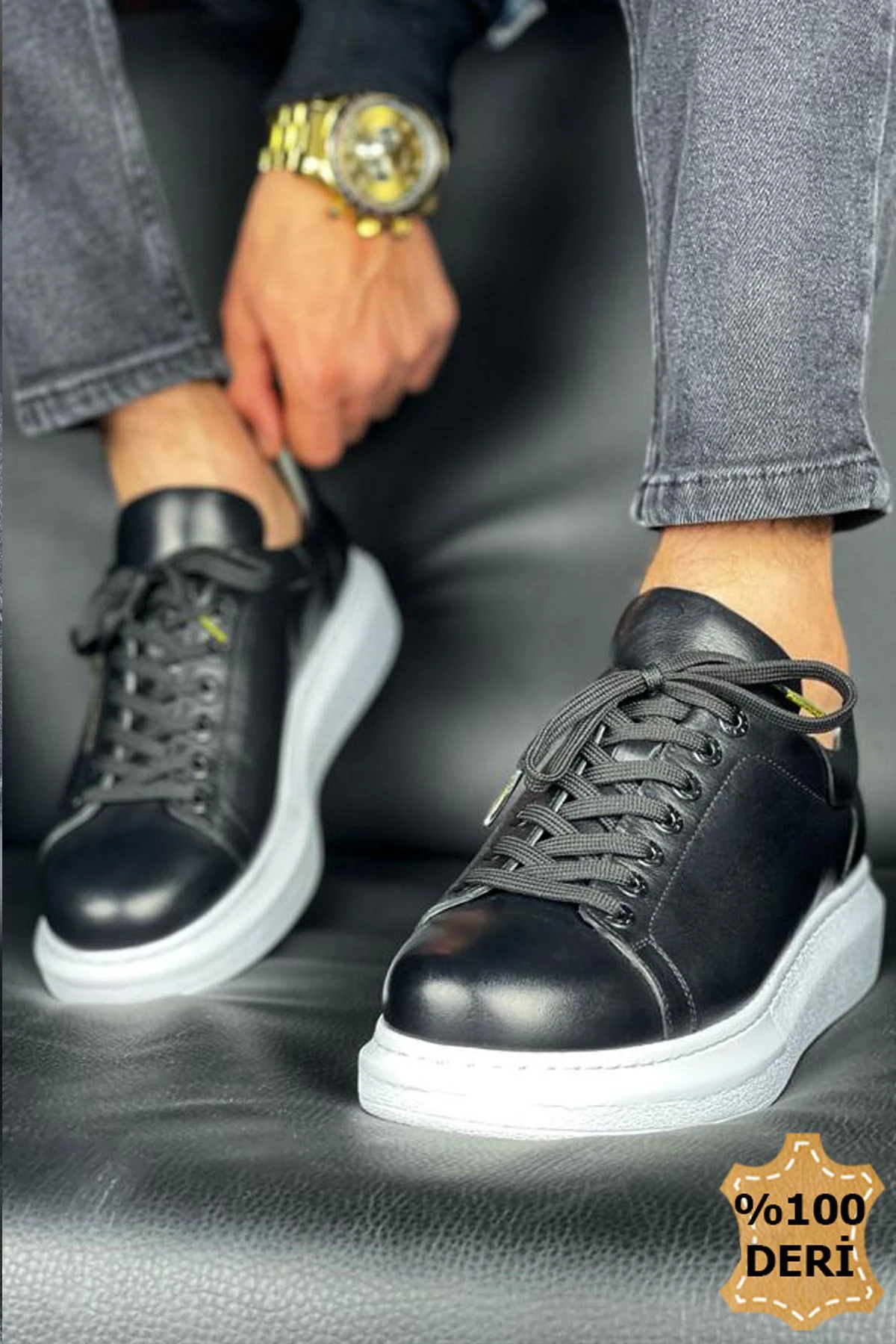 CH257 - DBT Estrella Deri Erkek Ayakkabı SIYAH