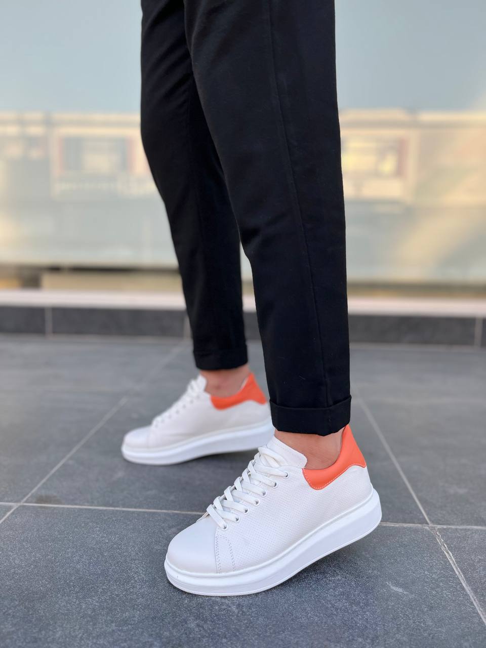 KB-DX3 Kuback Beyaz Deri Günlük Erkek Ayakkabı