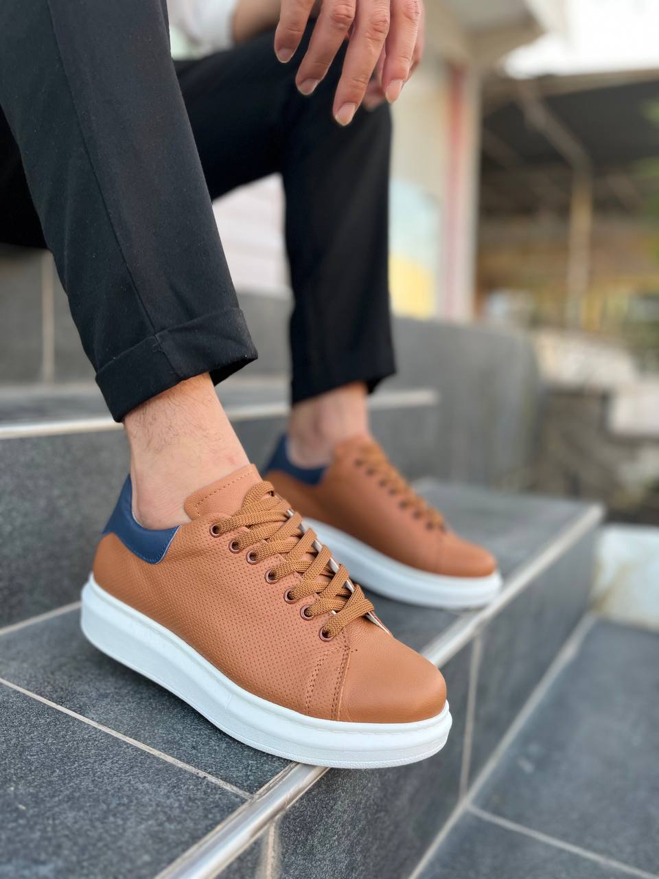 KB-DX3 Kuback Taba Deri Günlük Erkek Ayakkabı