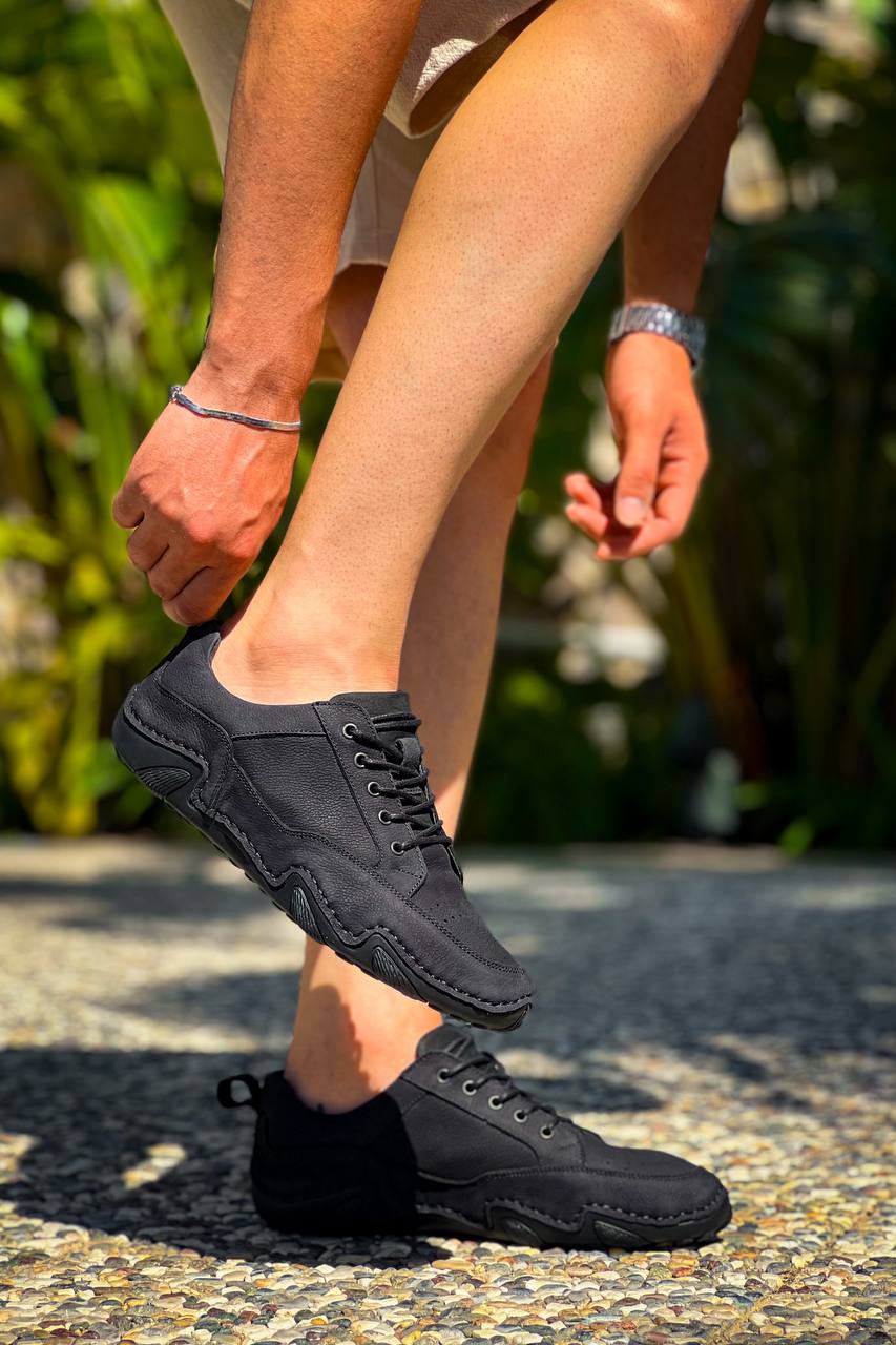 KBDX1 Kuback Siyah Deri Günlük Erkek Ayakkabı