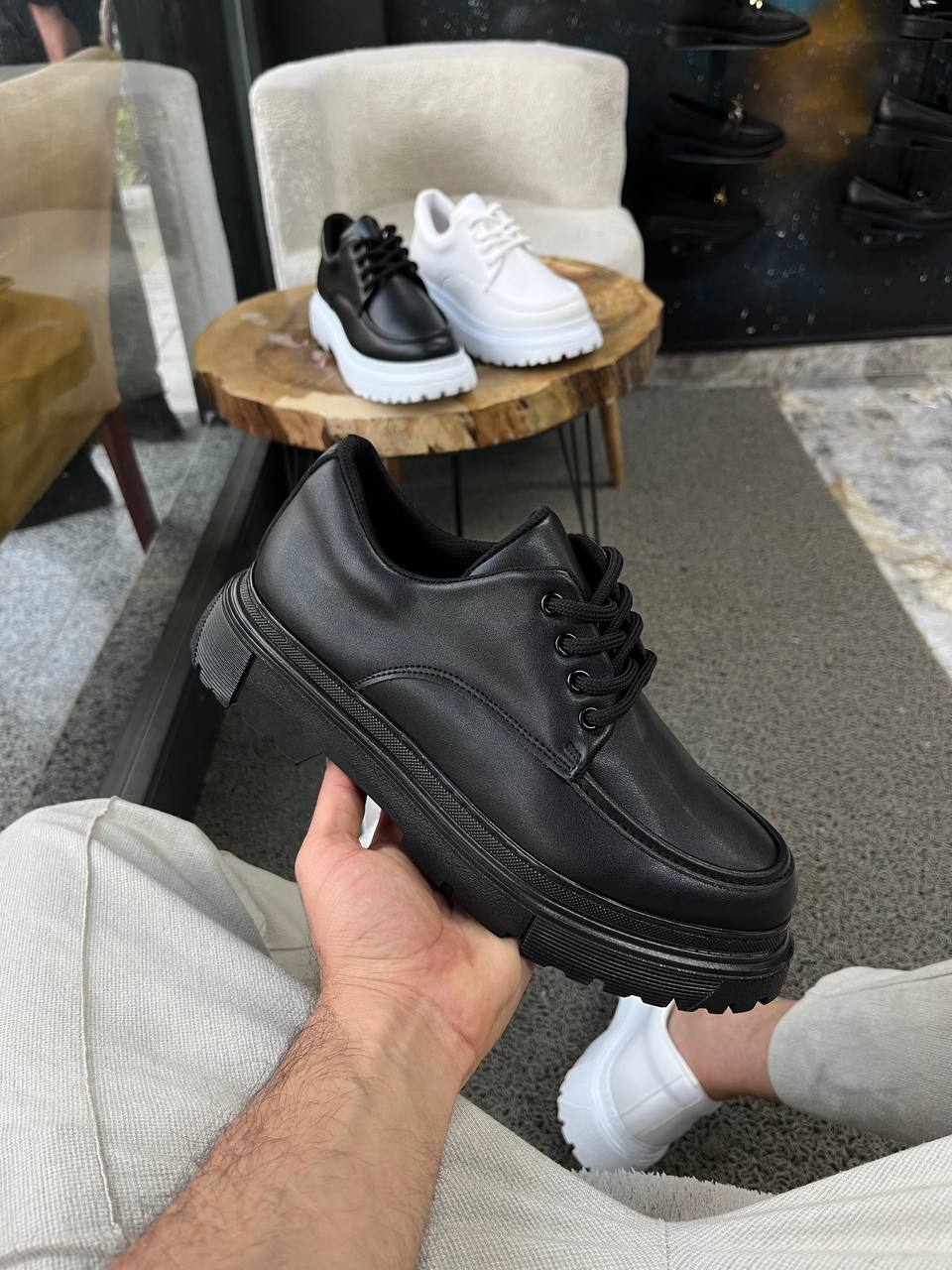 KB-X6 Kuback Kömür Cilt Günlük Erkek Ayakkabı