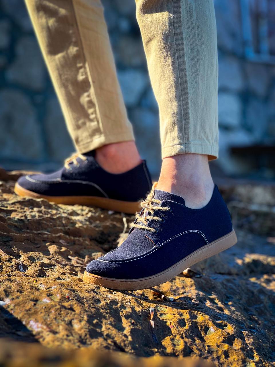 KB-X5 Kuback Lacivert  Süet Bağcıklı  Günlük Erkek Ayakkabı