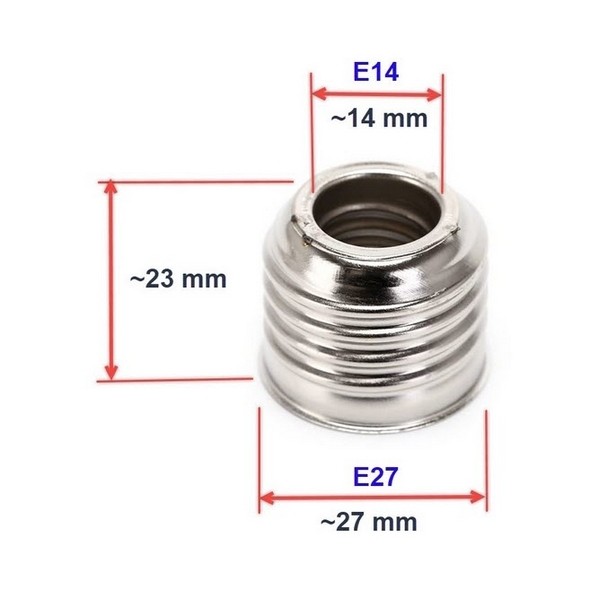 E27 - E14 Duy Dönüştürücü Adaptör, E27 Duyu E14 Duya Dönüştürücü