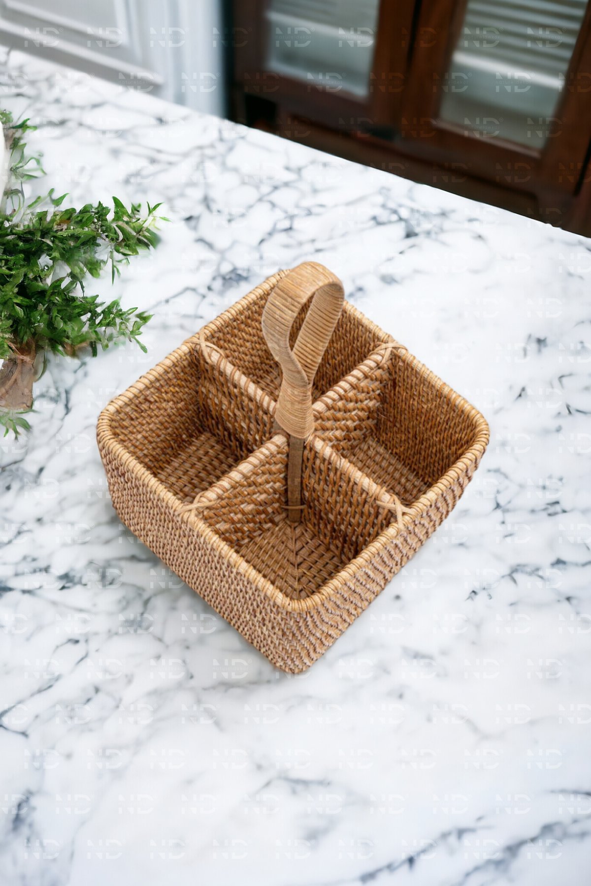 Bohem Kare Rattan Çatallık ve Kaşıklık, Iskandinav, Modern