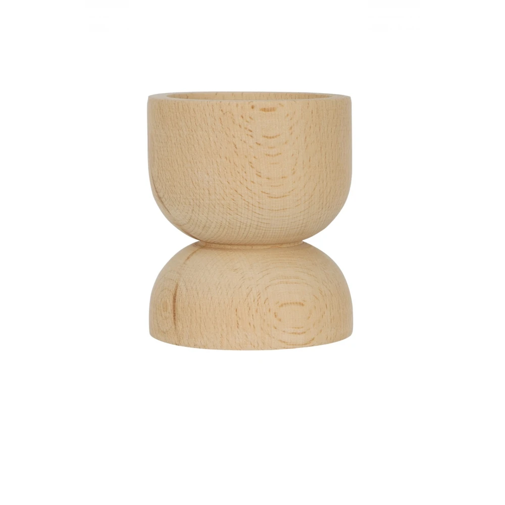 Masif Ahşap Şamdan, Konik Şamdan Mumluk Rattan, Bambu, İskandinav, Bohem, Modern