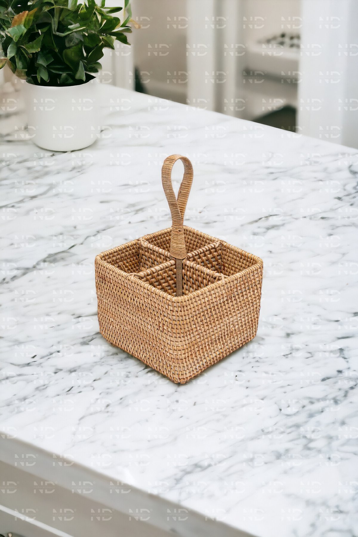 Bohem Large Boy Piknik Sepeti, Brunch Sepeti, Dekoratif Sepet, Iskandinav, Modern, Rattan