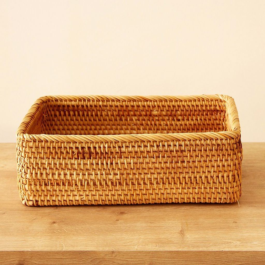 Bohem Saklama Kutusu 30x19x9 cm, Sepet, Peçetelik Iskandinav, Modern, Rattan