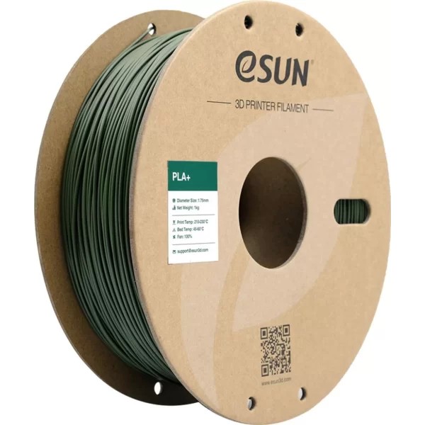 eSUN 1,75 mm PLA Plus (PLA+) Zeytin Yeşili Filament (1 KG)