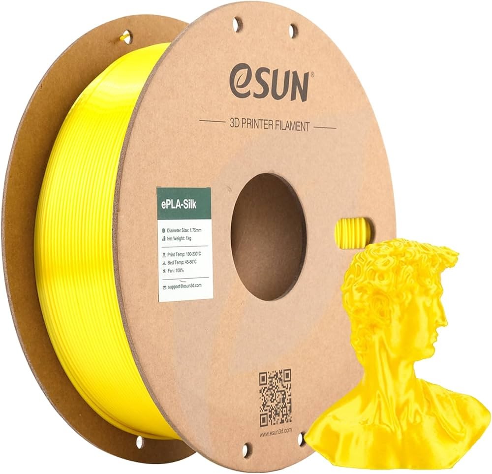 eSUN 1,75 mm ePLA-Silk Sarı Filament (1 KG)