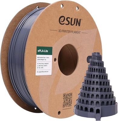 eSUN 1,75 mm ePLA-Matte Koyu Gri Filament (1 KG)