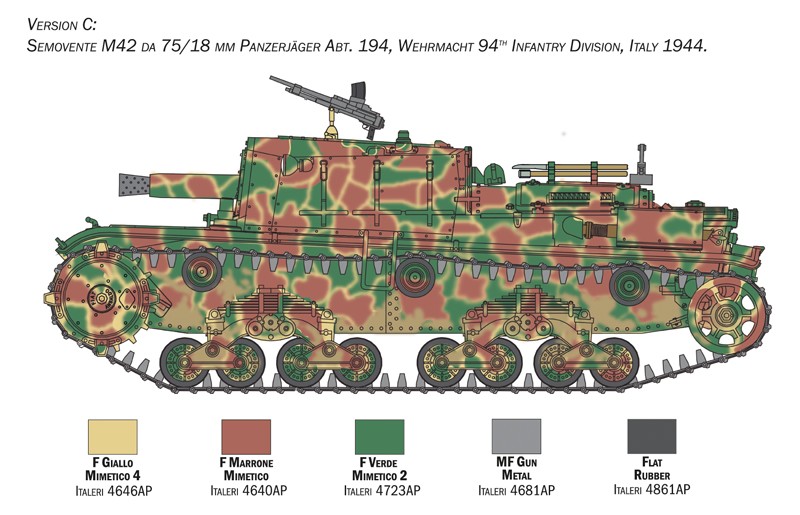ITALERI 6569 1/35 SEMOVENTE M42 da 75/18 TANK MAKETİ