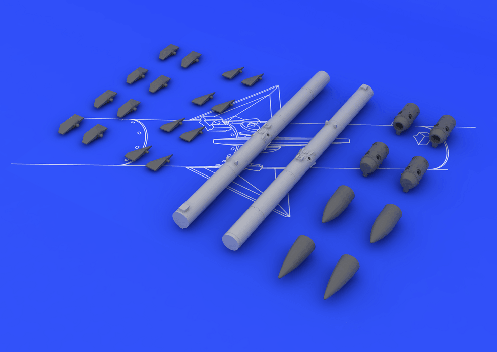 EDUARD 648087 1/48 AIM-120C AMRAAM (2pcs) HAVADAN HAVAYA FÜZE