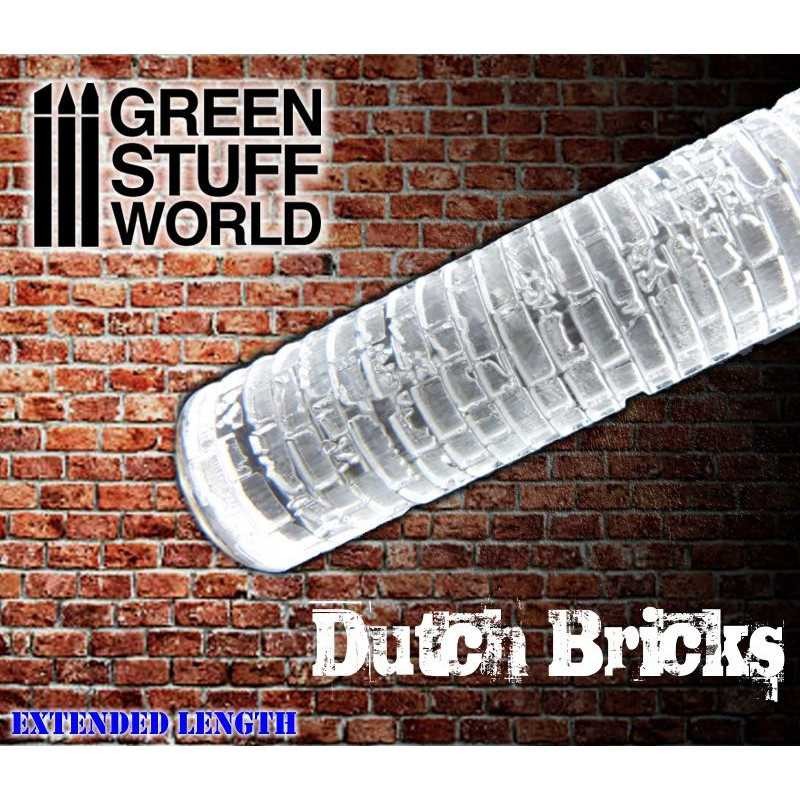 GREEN STUFF WORLD 1336 Dutch Bricks Rolling Pin - HOLLANDA TİPİ TUĞLA DUVAR RULOSU
