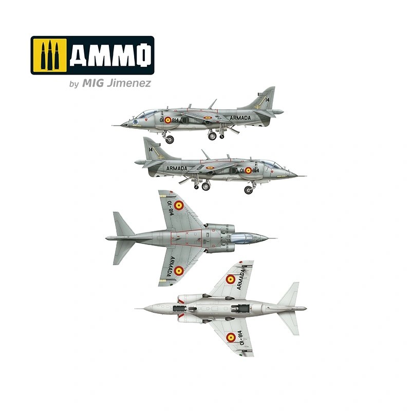 AMMO MIG 8505 1/48 Harrier AV-8S MATADOR - Spanish, American, British versions SAVAŞ UÇAĞI MAKETİ