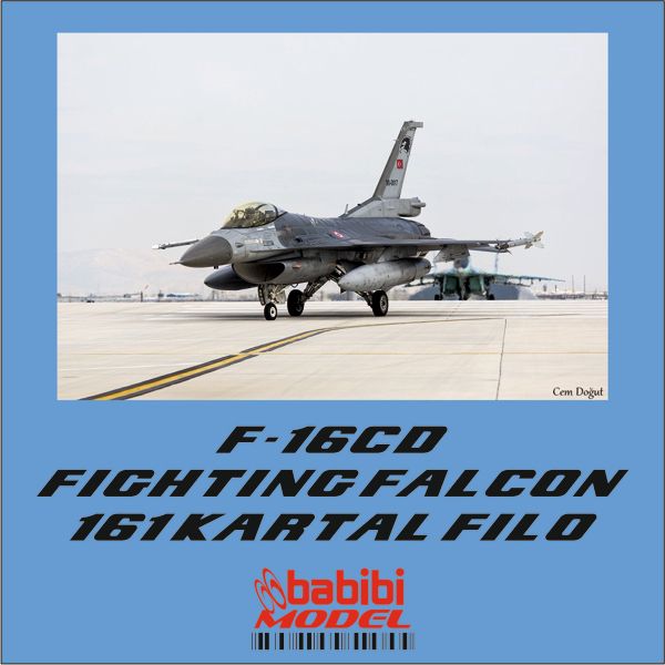 BABİBİ MODEL DBT - 01205 1/48 TÜRK HAVA KUVVETLERİ 161. KARTAL / YARASA FİLO F-16 C DEKAL SETİ