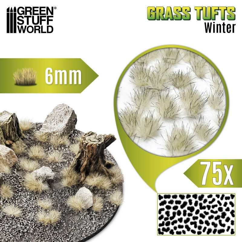 GREEN STUFF WORLD 10673 Grass TUFTS 6mm self-adhesive WINTER - 6MM KIŞ ÖBEK ÇİM