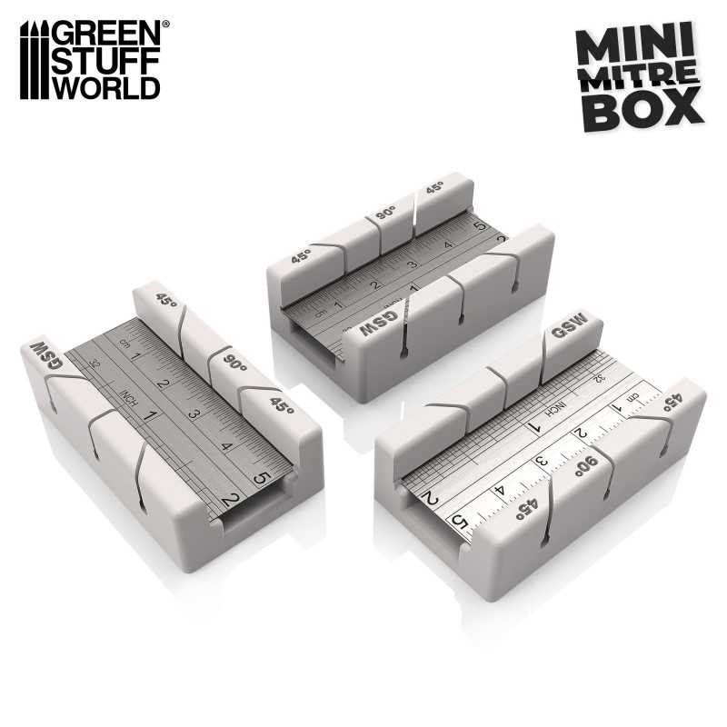 GREEN STUFF WORLD 12936 Mini Mitre Box - MİNİ ÖLÇERLİ AÇILI KESME ALETİ