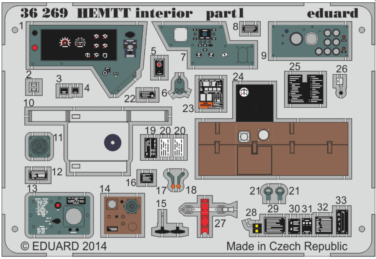 EDUARD 36269 1/35 HEMTT Interior - Colour DETAYLANDIRMA SETİ