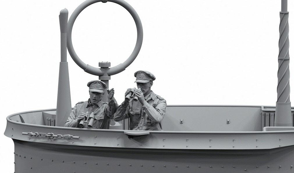 BORDER MODEL 002 1/35 GERMAN SUBMARINERS  COMMANDERS İKİNCİ DÜNYA SAVAŞI ALMAN DONANMASI DENİZALTI PERSONELİ FİGÜR MAKETİ