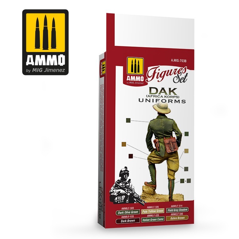 AMMO MIG 7038 DAK Figures Boyama Seti