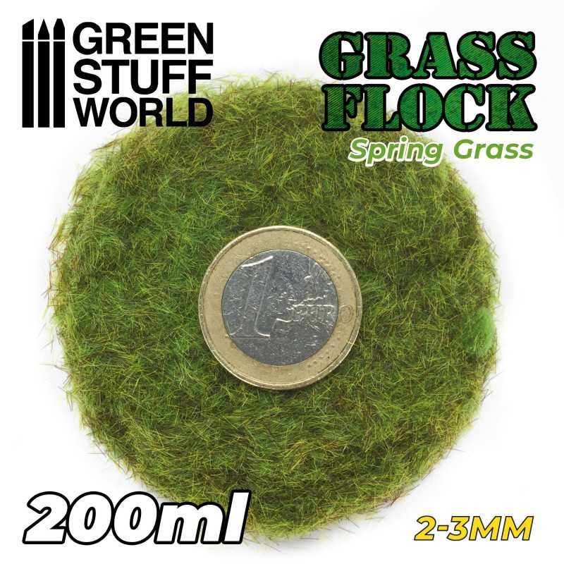 GREEN STUFF WORLD 11144 Static Grass Flock 2-3mm - SPRING GRASS - 200 ml