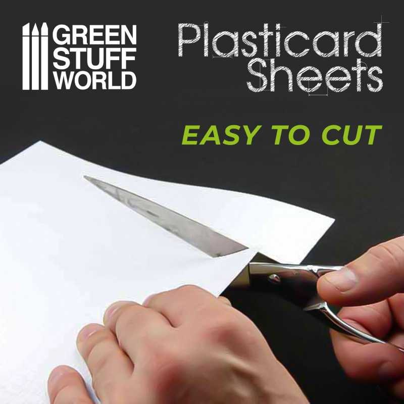 GREEN STUFF WORLD 13223 Styrene sheets 0.5 mm Pack x5 - 0,5 mm Plastik Levha x5