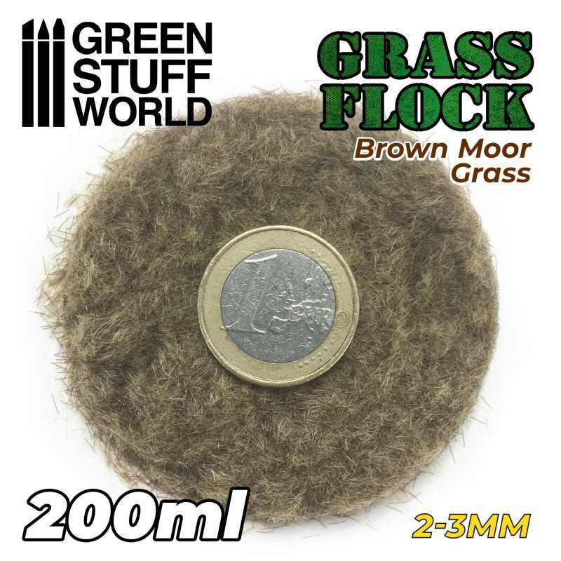GREEN STUFF WORLD 11138 Static Grass Flock 2-3mm - Brown Moor Grass - 200 ml