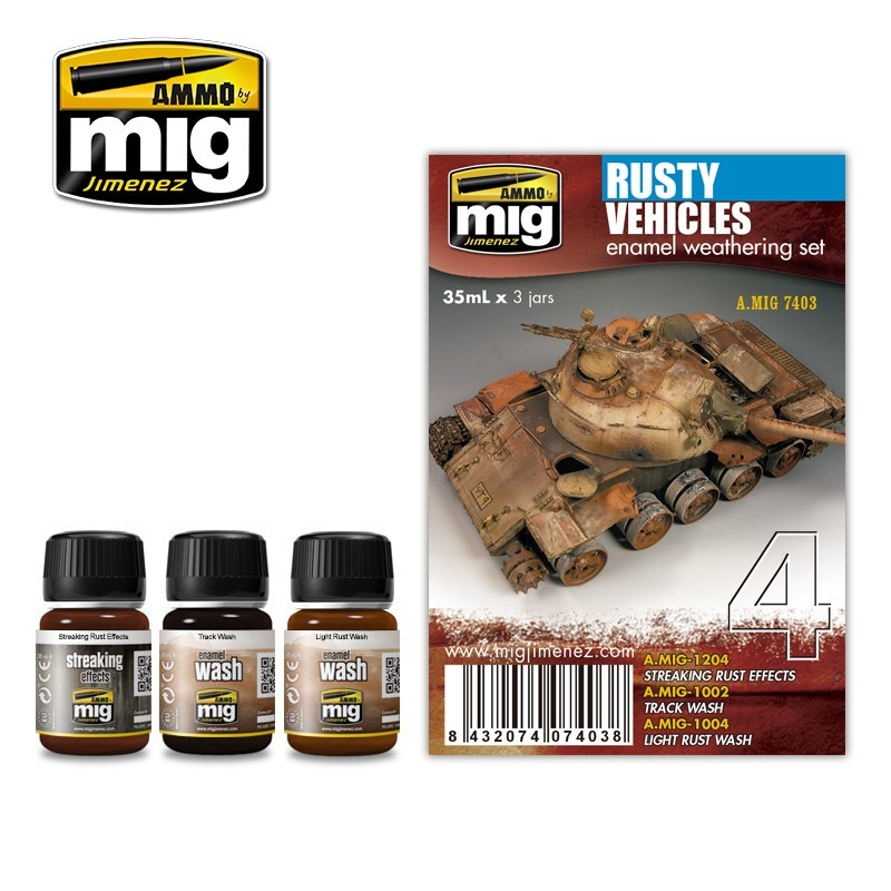 AMMO MIG 7403 Rusty Vehicles - Paslanma Efekti Seti