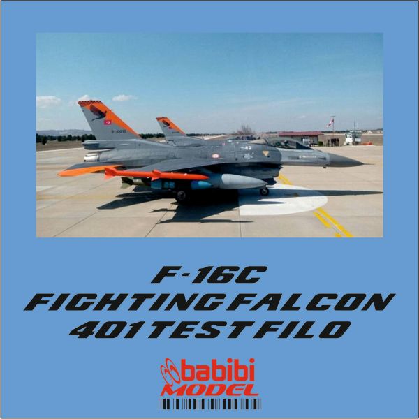 BABİBİ MODEL DBT - 01315 1/48 TÜRK HAVA KUVVETLERİ 401. TEST FİLO F-16 DEKAL SETİ