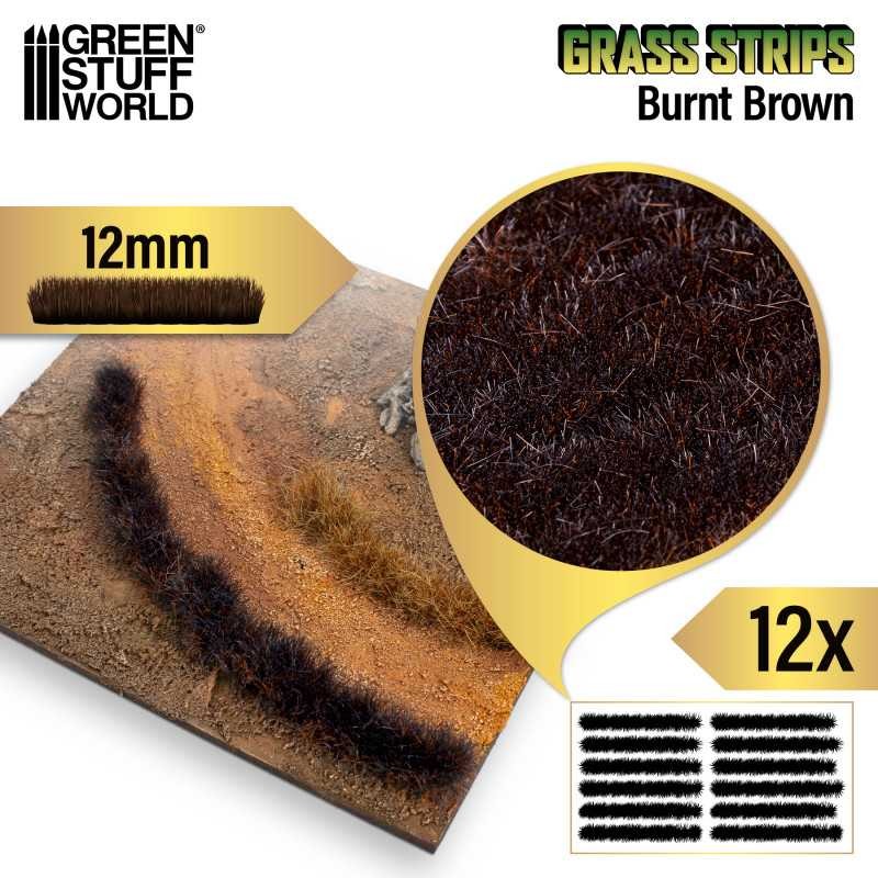 GREEN STUFF WORLD 13453 Grass Strips 12 mm - Burnt Brown