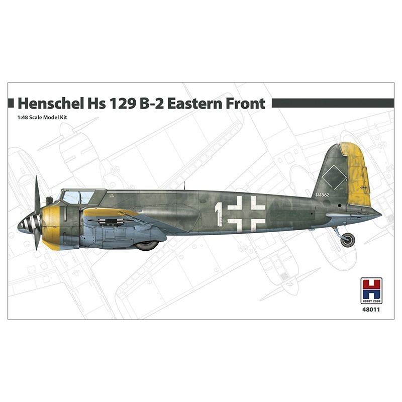 HOBBY 2000 48011 1/48 Henschel Hs 129 B-2 Eastern Front SAVAŞ UÇAĞI MAKETİ