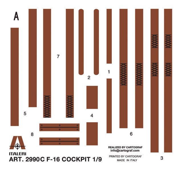 ITALERI 2990 1/12 F-16 COCKPIT SAVAŞ UÇAĞI KOKPİT MAKETİ