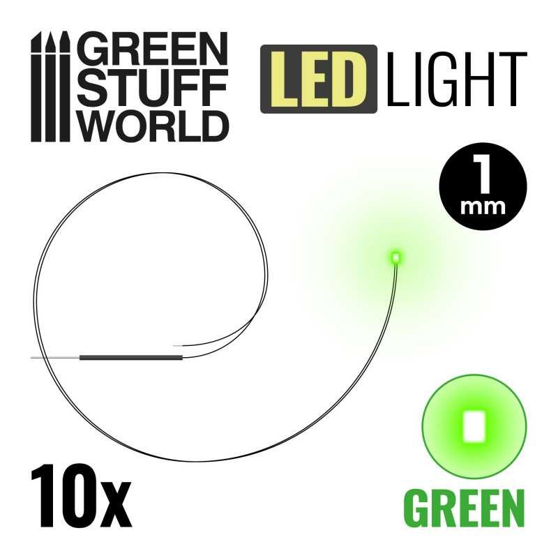 GREEN STUFF WORLD 1412 Green LED Lights 1mm - YEŞİL MICRO LED LAMBA