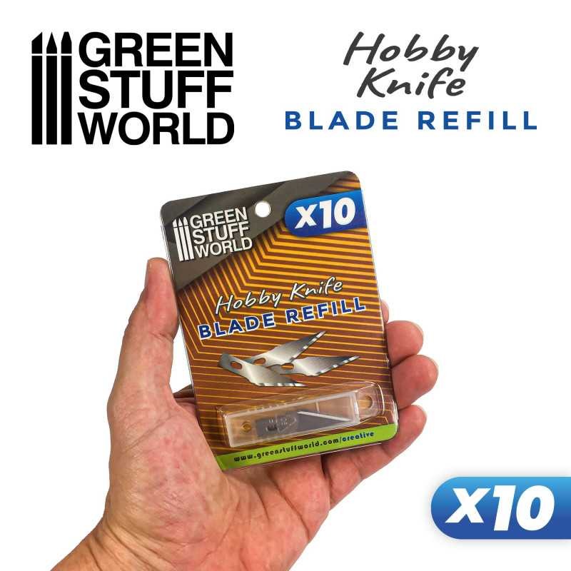 GREEN STUFF WORLD 1334 10x Hobby Knife Blade Refill - Yedek Maket Bıçağı Ucu #11 (10Adet)