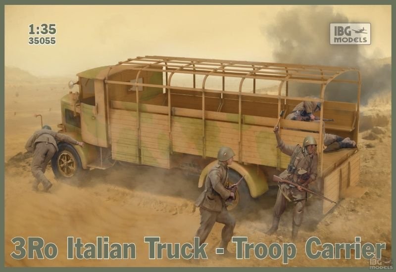 IBG MODELS 35055 1/35 3RO ITALIAN TRUCK TROOP CARRIER İKİNCİ DÜNYA SAVAŞI İTALYAN ORDUSU KAMYON MAKETİ