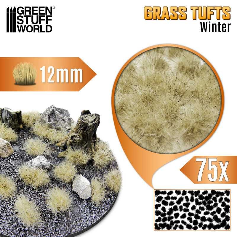 GREEN STUFF WORLD 12942 Grass TUFTS 12mm self-adhesive WINTER - 12MM KIŞ ÇİM ÖBEĞİ