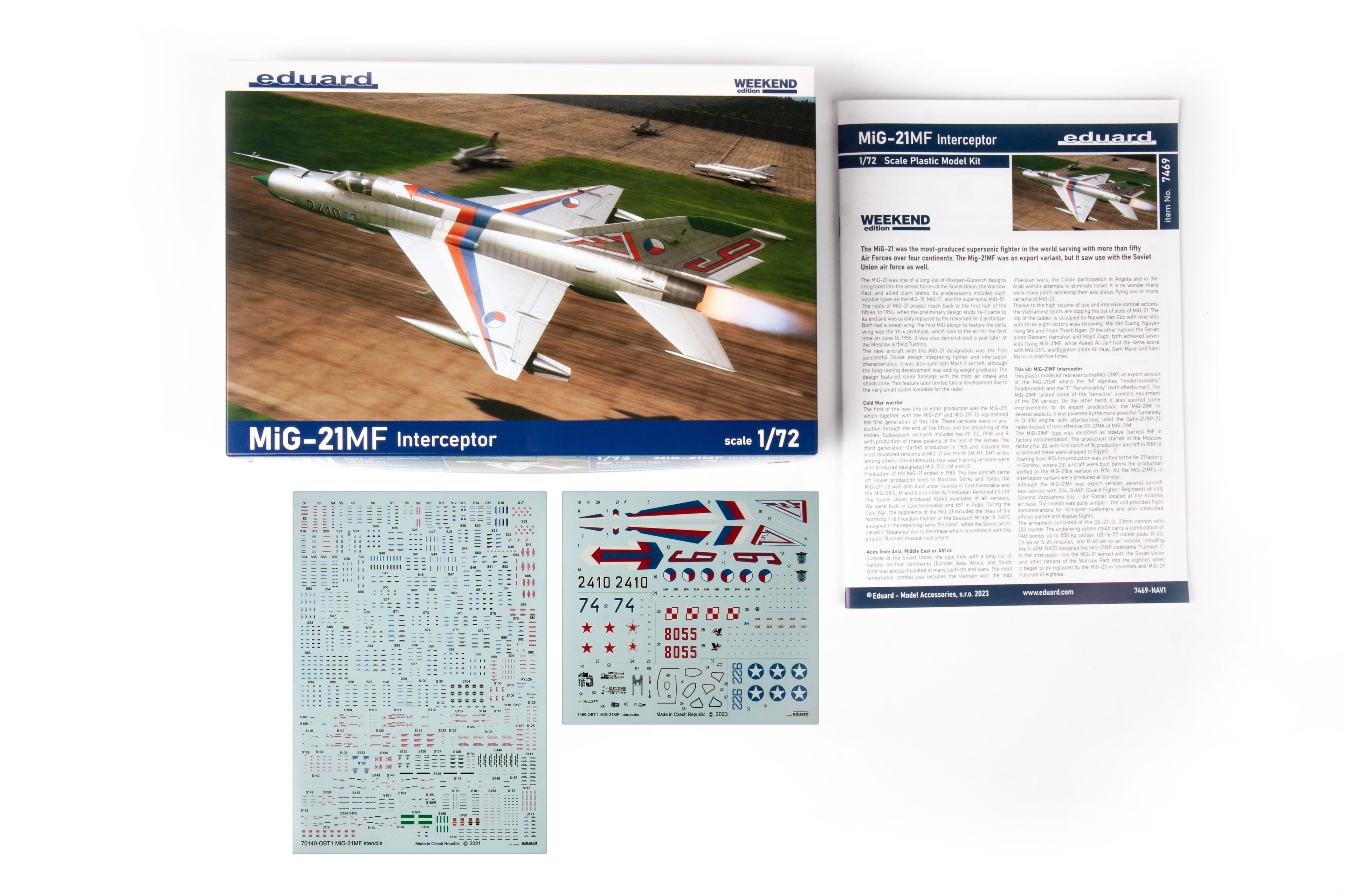 EDUARD 7469 1/72 MiG-21MF Interceptor SAVAŞ UÇAĞI MAKETİ