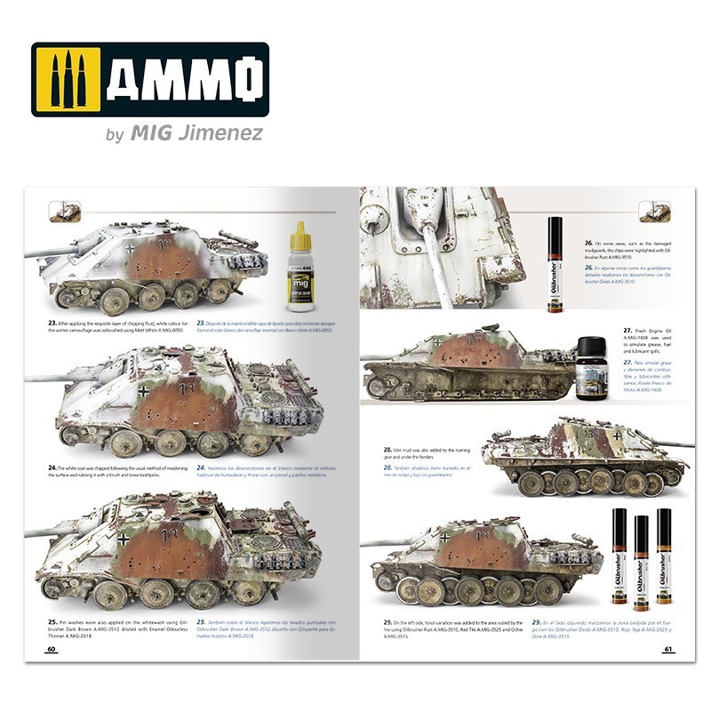 AMMO MIG 6039 How to Paint Winter WWII German Tanks İKİNCİ DÜNYA SAVAŞI ALMAN TANKLARI KIŞ BOYAMA TEKNİKLERİ KİTABI