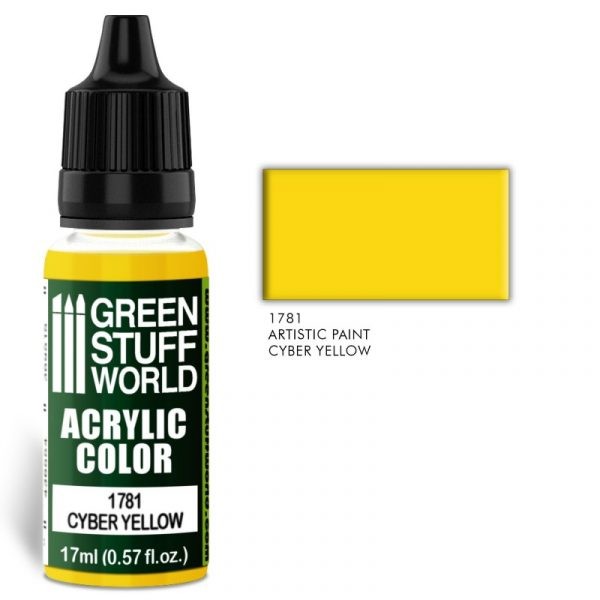 GREEN STUFF WORLD 1781 Acrylıc Color CYBER YELLOW MAKET BOYASI