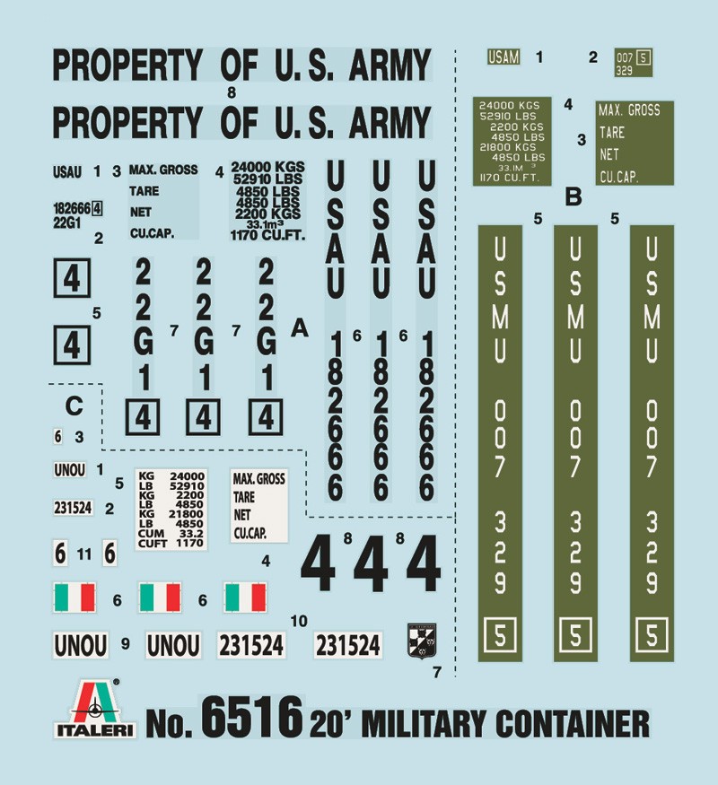 ITALERI 6516 1/35 20’ Military Container ASKERİ KONTEYNER MAKETİ