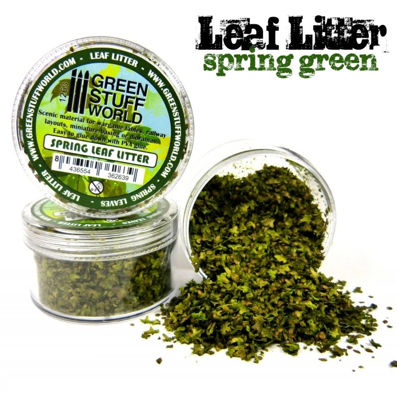 GREEN STUFF WORLD 1263 Leaf Litter - Spring Green KULLANIMA HAZIR YAPRAK