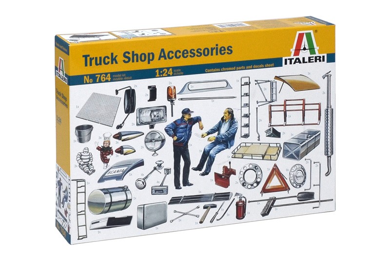 ITALERI 0764 1/24 Truck Shop Accessories FİGÜR ve AKSESUAR SETİ