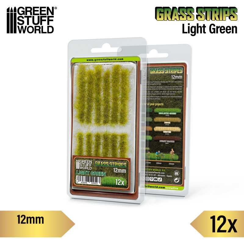 GREEN STUFF WORLD 13452 Grass Strips 12 mm - Light Green