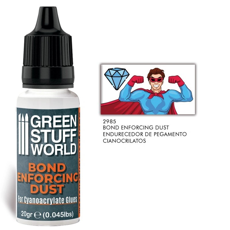 GREEN STUFF WORLD 2985 Bond Enforcing Dust CYANOACRYLATE (JAPON) YAPIŞTIRICI SERTLEŞTİRİCİ KATKISI