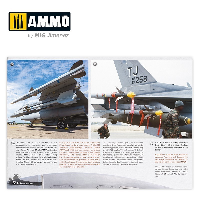 AMMO MIG 6029 F-16 Fighting Falcon / VIPER - VISUAL MODELERS GUIDE REFERANS FOTOĞRAFLARI DERGİSİ