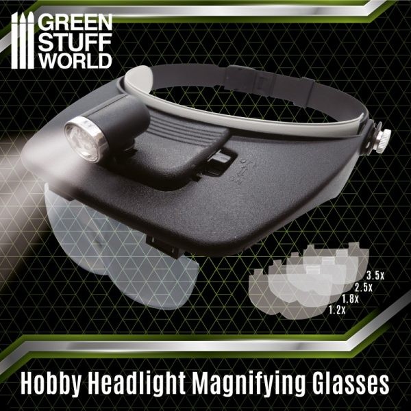 GREEN STUFF WORLD 2385 LIGHT HEAD MAGNIFYING GLASSES – IŞIKLI BÜYÜTEÇ GÖZLÜK