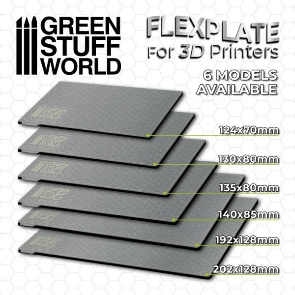 GREEN STUFF WORLD 3087 FLEXPLATES FOR 3D PRİNTERS – 202X128MM