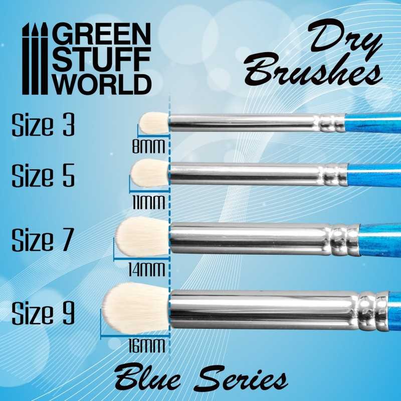 GREEN STUFF WORLD 2953 BLUE SERIES Dry Brush Size 3 - NO 3 KURU FIRÇALAMA FIRÇASI